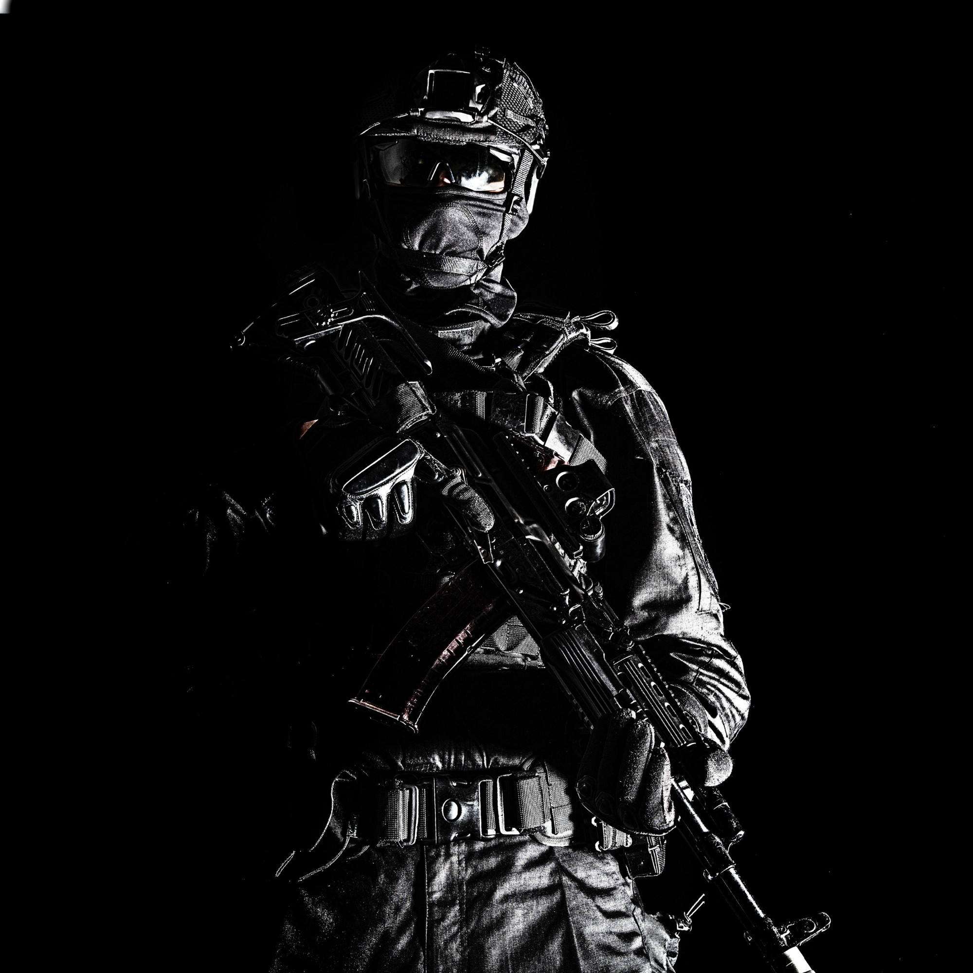 Special operations forces operator in tactical gear