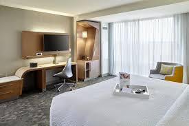 King guest room with desk at Orlando World Center Marriott