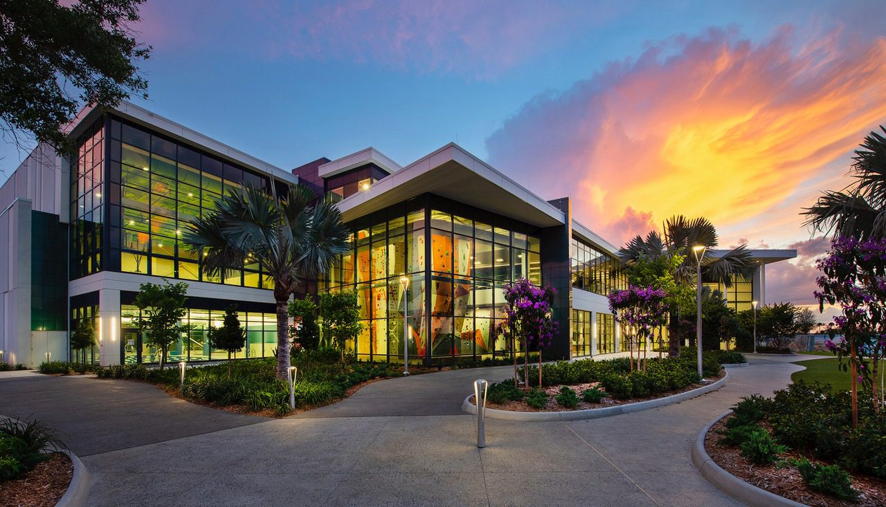 Lake Nona at night near the Orlando World Center Marriott